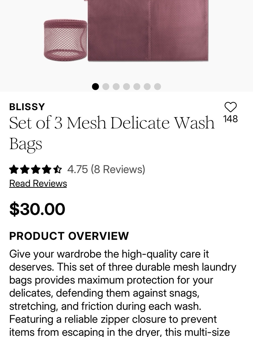 Bliss Mesh Delicate Wash Bags in Dusty Mauve - Set of 3